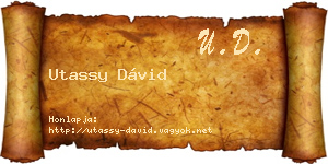 Utassy Dávid névjegykártya